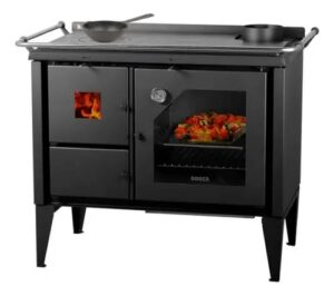 Cocina Leña Optima 500 Bosca Negro más kit de instalación cocina a leña bosca hestia 90 charcoal más kit de instalación